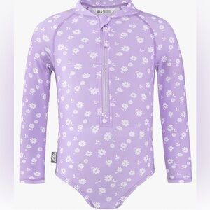 Jan & jul Lilac Floral Kids Rashguard